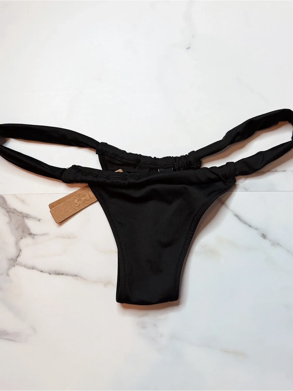 NWT Skims Signature Swim Ruched Thong Bikini Bottom